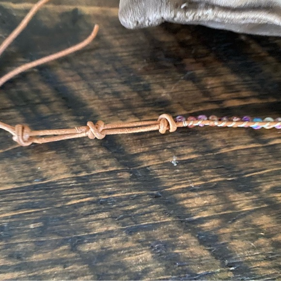 Boho Style Beaded Wrap Bracelet - large colorful stone and pretty beads & clasp - Picture 8 of 9